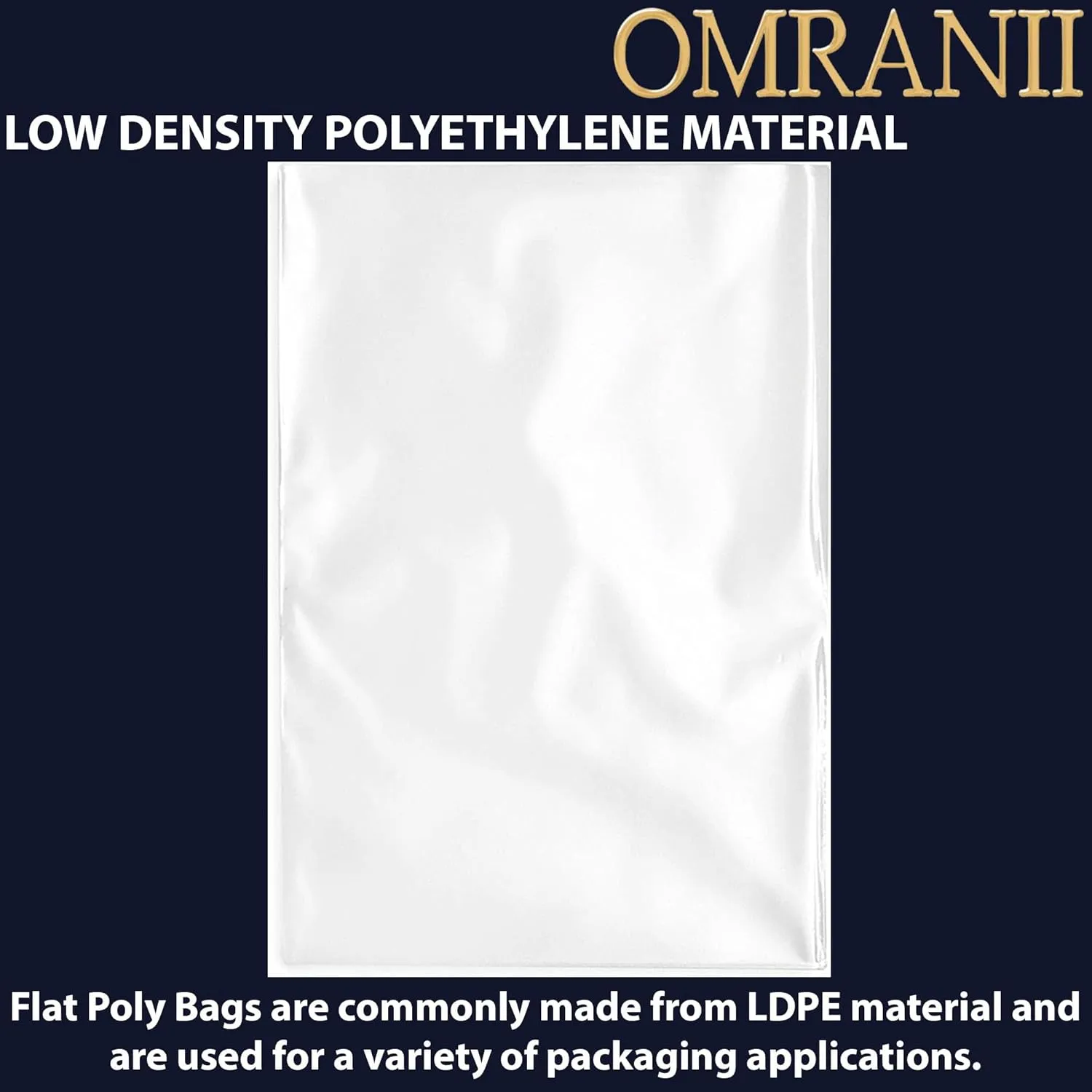 Multiple Sizes Clear Flat Poly Bags, 1.5Mil 12" X 16" & 100 Bags | Low-Density Polyethylene (LDPE), Flat Open Top Plastic Packaging Packing | Flexible and Durable Plastic Bags