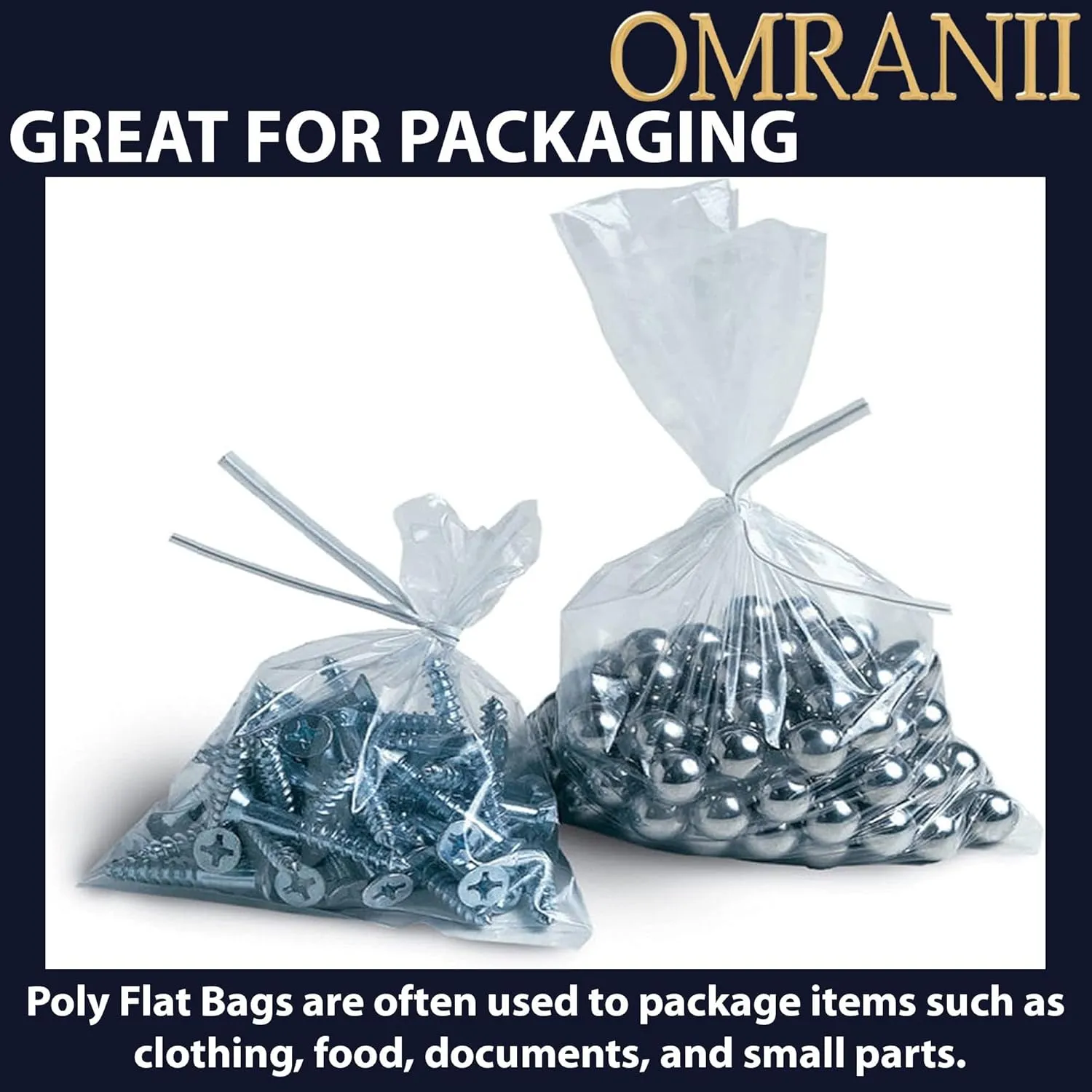 Multiple Sizes Clear Flat Poly Bags, 1.5Mil 15" X 24" & 100 Bags | Low-Density Polyethylene (LDPE), Flat Open Top Plastic Packaging Packing | Flexible and Durable Plastic Bags