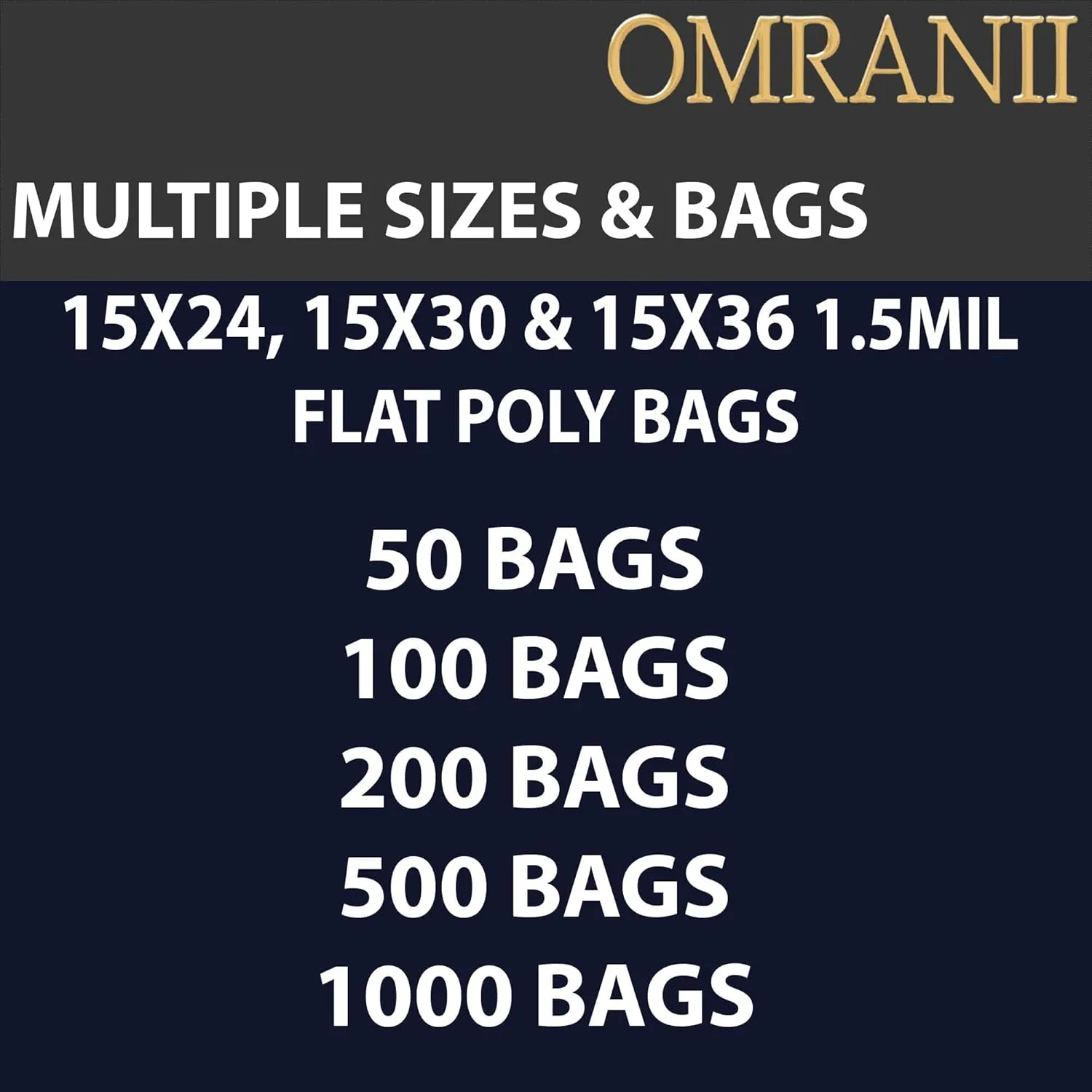 Multiple Sizes Clear Flat Poly Bags, 1.5Mil 15" X 24" & 100 Bags | Low-Density Polyethylene (LDPE), Flat Open Top Plastic Packaging Packing | Flexible and Durable Plastic Bags