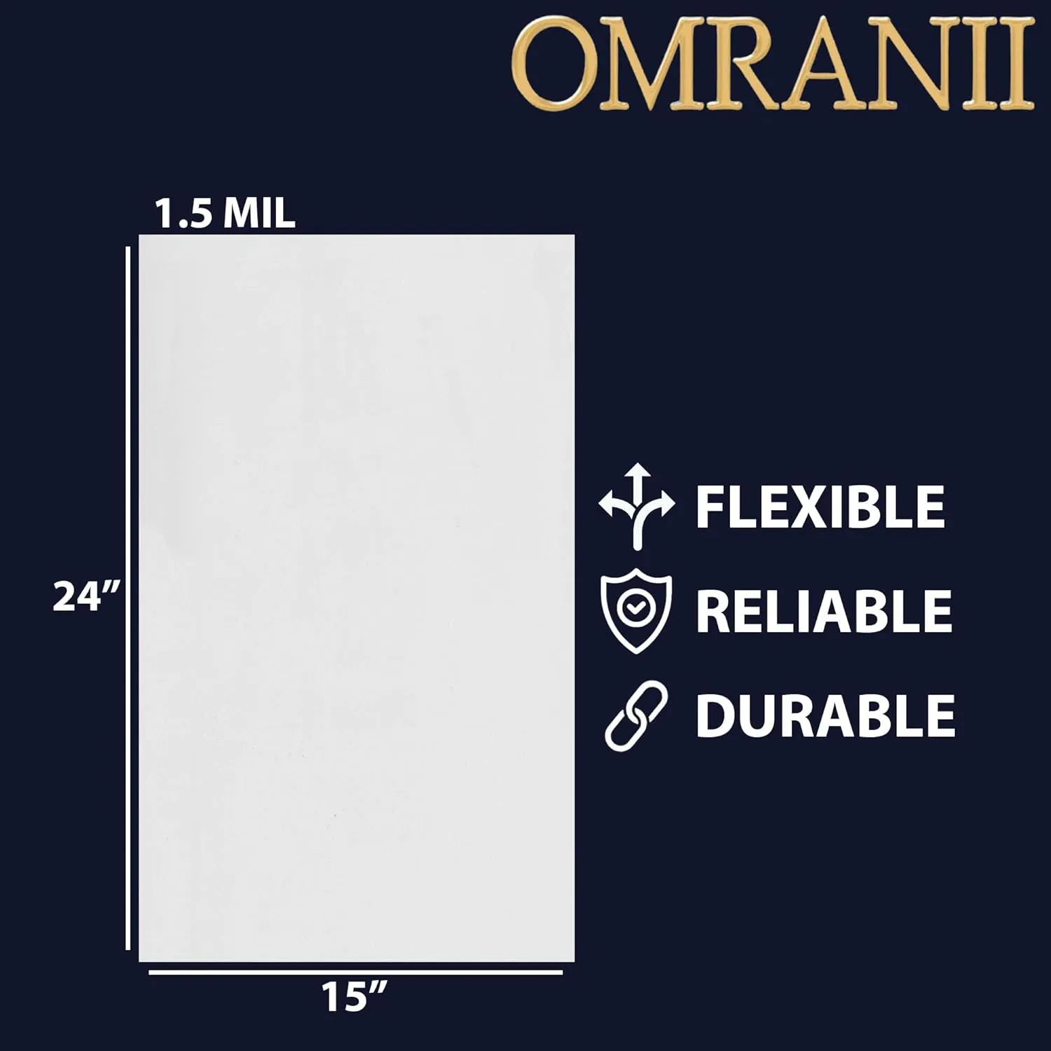 Multiple Sizes Clear Flat Poly Bags, 1.5Mil 15" X 24" & 100 Bags | Low-Density Polyethylene (LDPE), Flat Open Top Plastic Packaging Packing | Flexible and Durable Plastic Bags