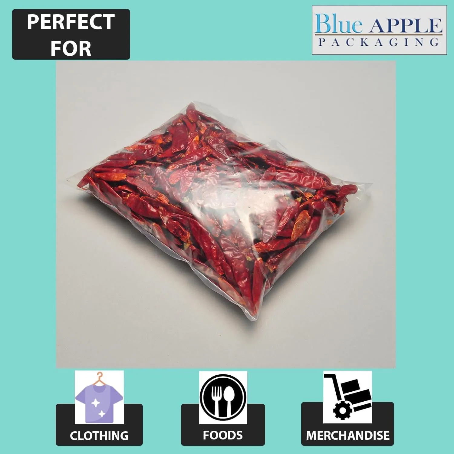 Multiple Sizes Clear Flat Poly Bags 4Mil - 20"x24" & (50 Bags) Flat Open Top Plastic Packaging Packing | Flexible and Durable Plastic Bags | Low-Density Polyethylene (LDPE)