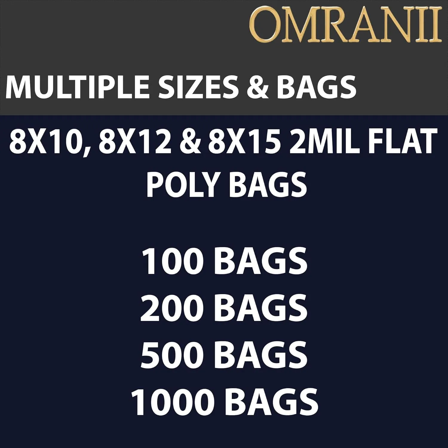 Multiple Sizes Clear Flat Poly Bags - 8x15 & (100 Bags) 2Mil Flat Open Top Plastic Packaging Packing | Flexible and Durable Plastic Bags | Low-Density Polyethylene (LDPE)