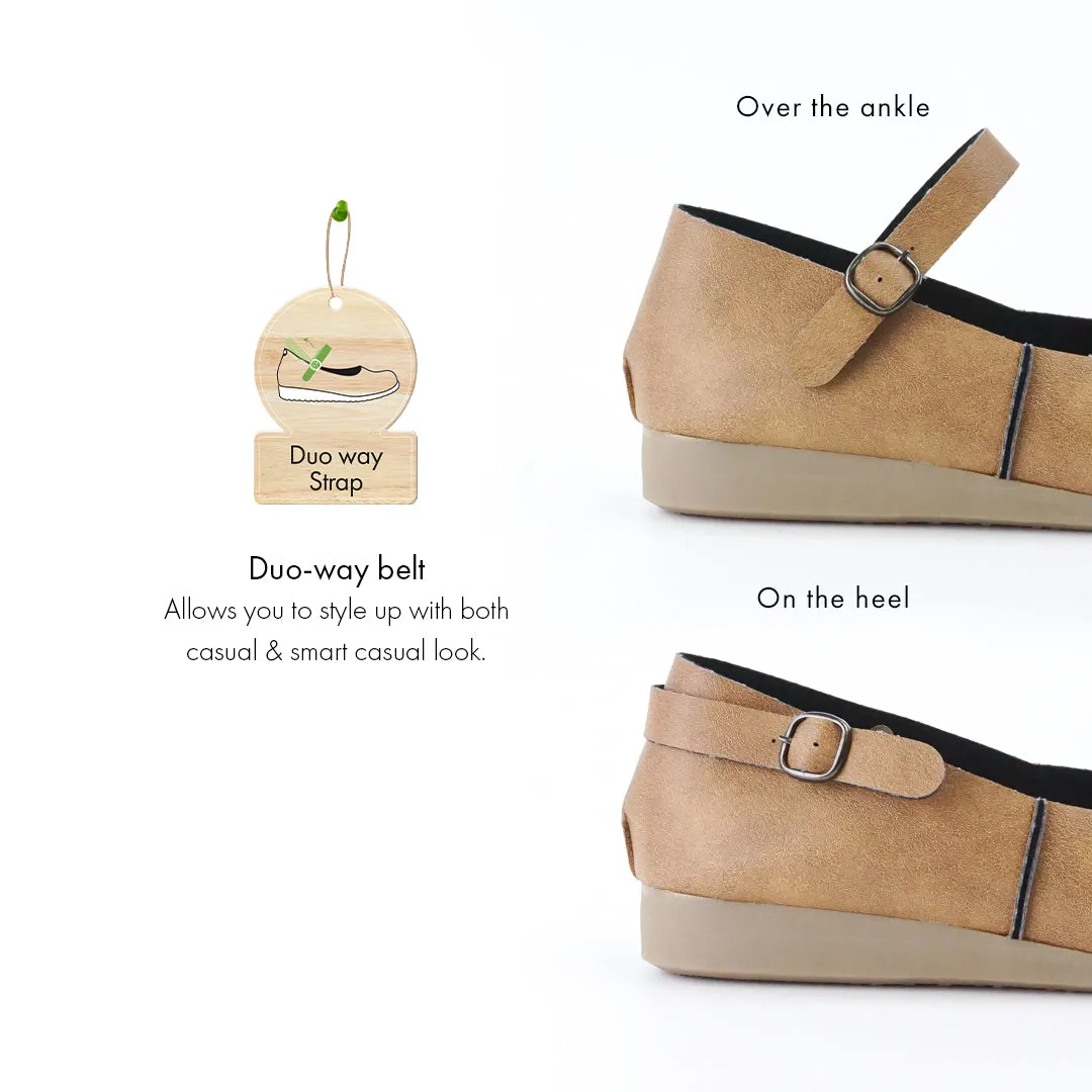 No.2302 Duo-Way Belt Flat Shoes
