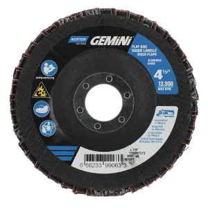 Norton 4-1/2 x 7/8 In. Gemini Fiberglass HD Flat Flap Disc T27 P40 Grit R766 ZA 10 Count