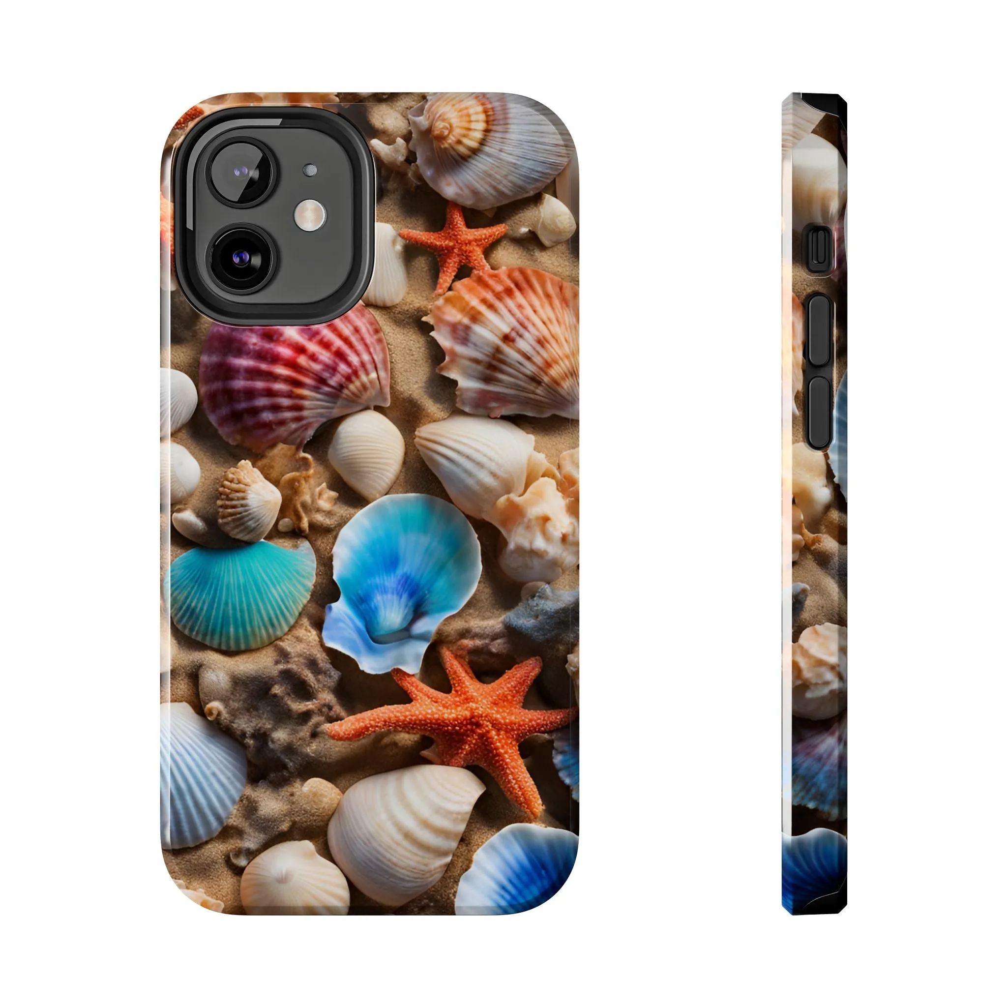 Oceanside memories - Seashells on Beach -Tough Phone Case for iPhones and Samsung Smartphones