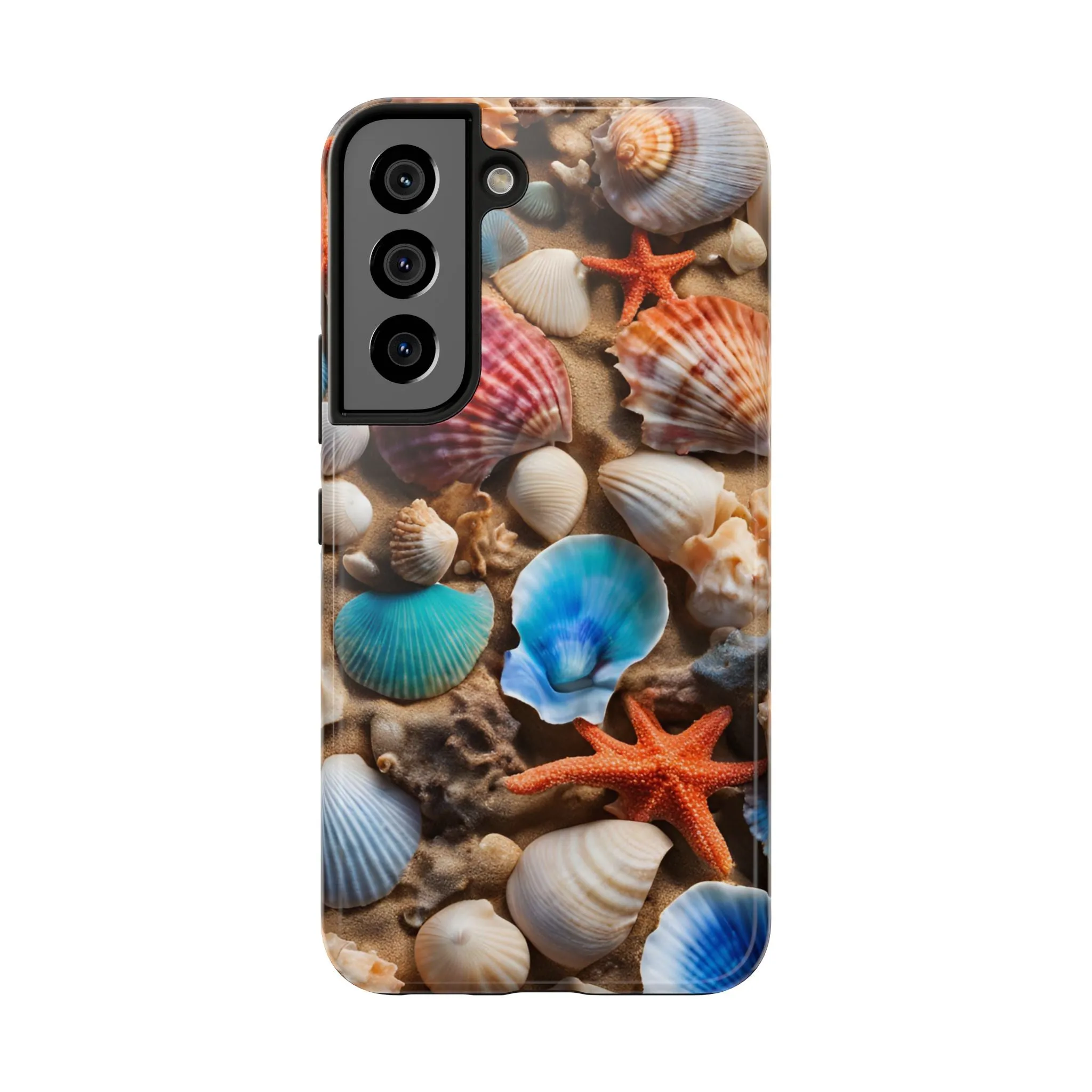 Oceanside memories - Seashells on Beach -Tough Phone Case for iPhones and Samsung Smartphones