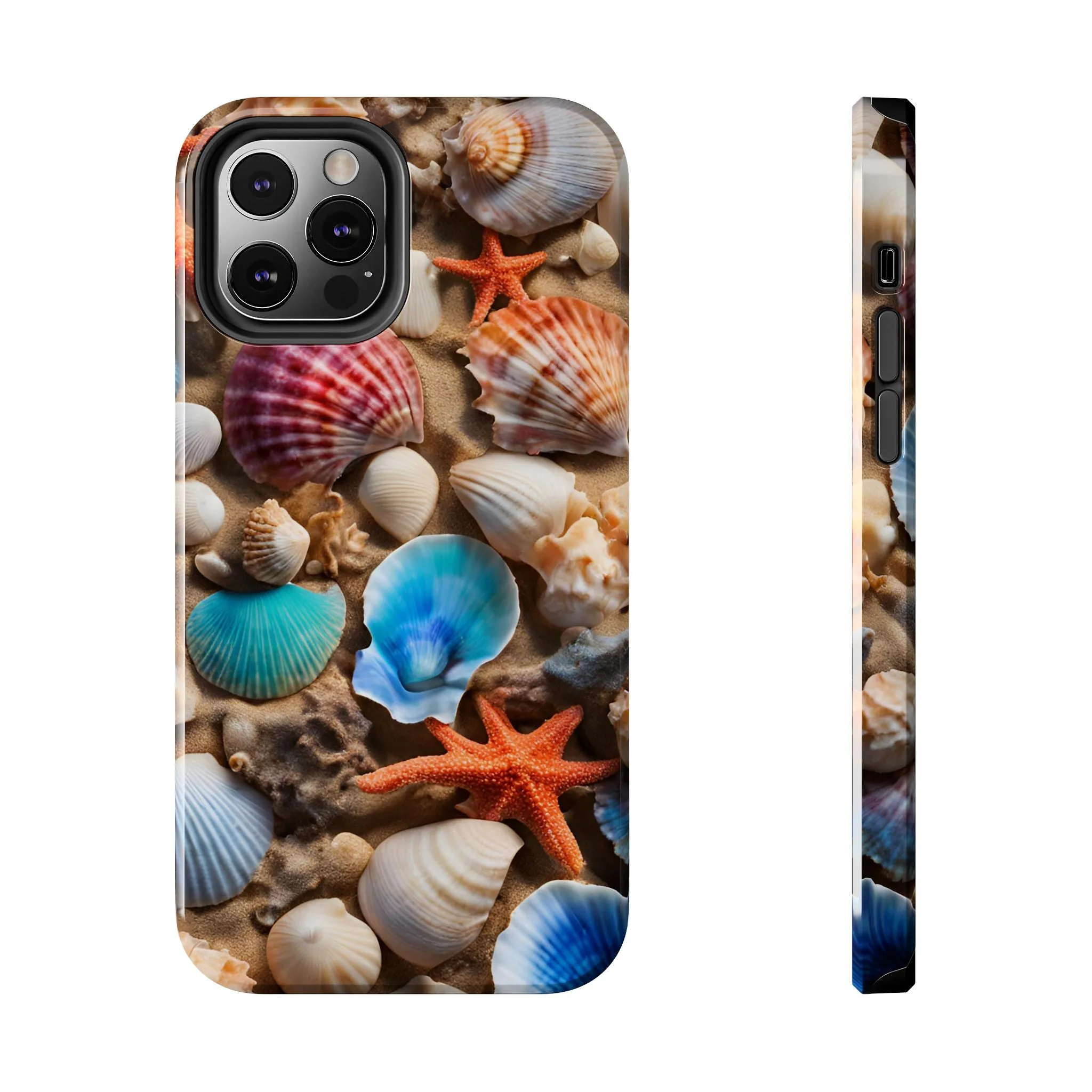 Oceanside memories - Seashells on Beach -Tough Phone Case for iPhones and Samsung Smartphones