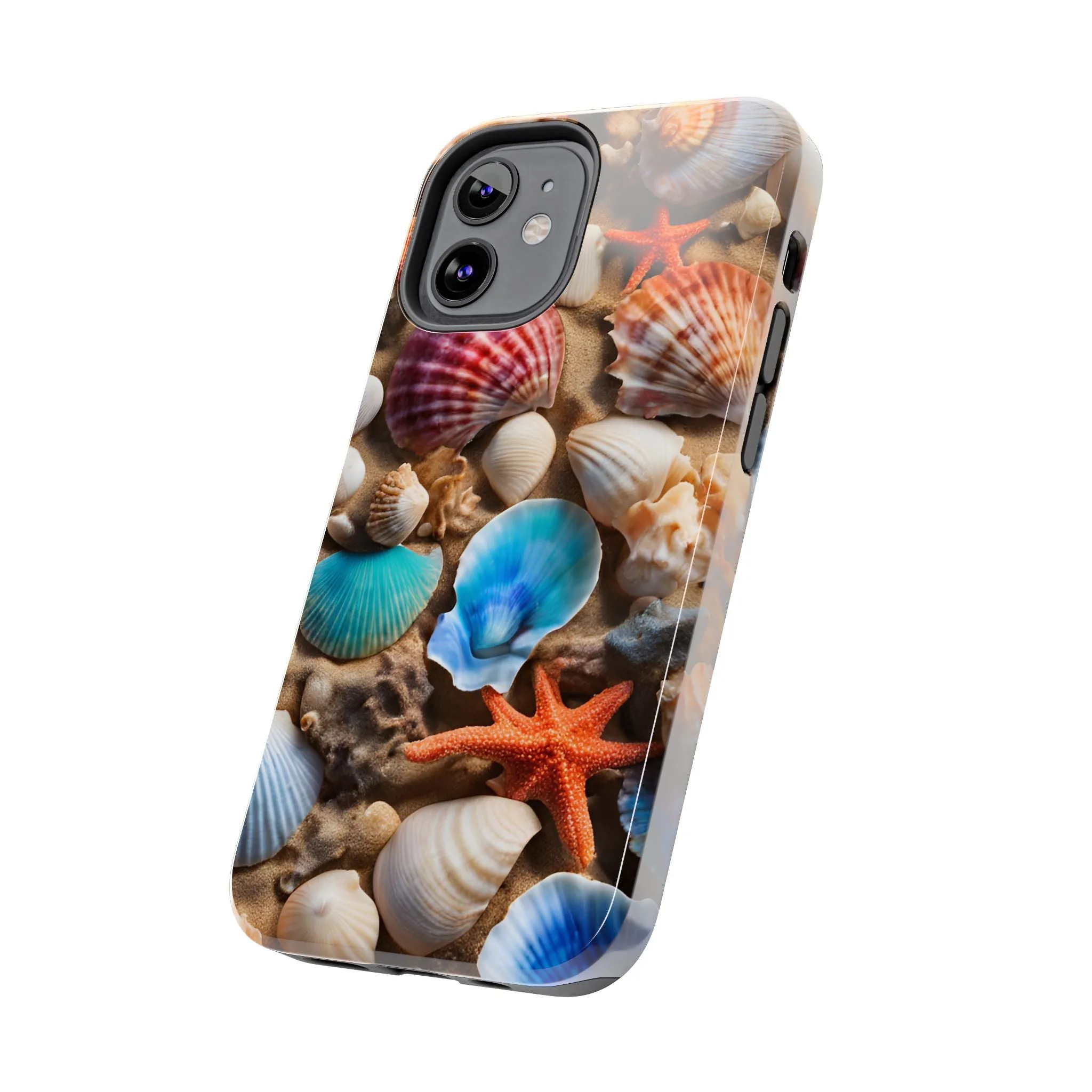 Oceanside memories - Seashells on Beach -Tough Phone Case for iPhones and Samsung Smartphones
