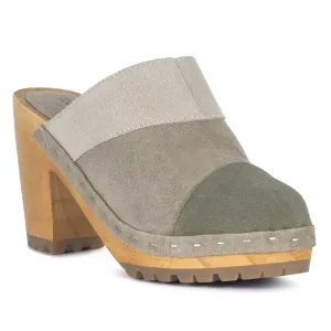 OCHROMA Vintage Patchwork Suede Mule Clogs