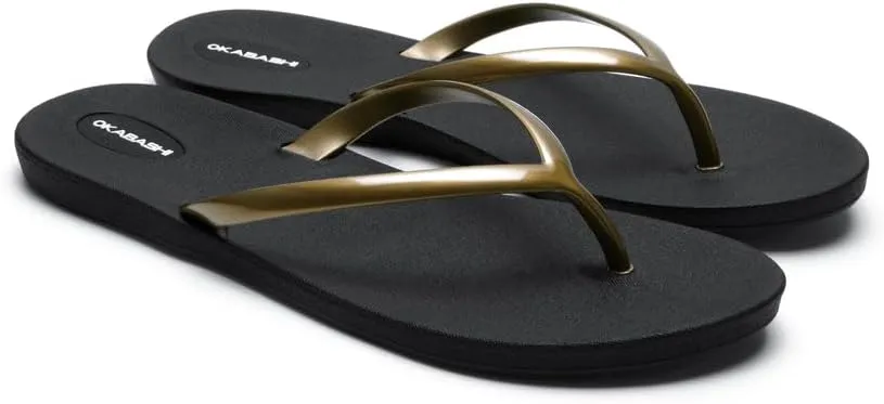 OKABASHI Women's Shoreline Flip Flop | Sculpted Footbeed for All-Day Comfort | Slip-Resistant & Waterproof | Sustainably Made in the USA