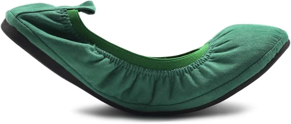 Ollio Women's Shoes Faux Suede Comfort Ballet Flat