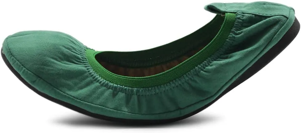 Ollio Women's Shoes Faux Suede Comfort Ballet Flat