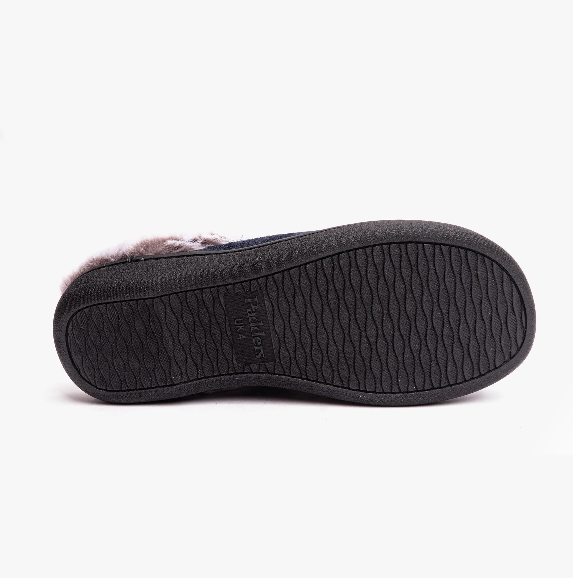 Padders FLORRIE Womens (EE Fit) Mule Slippers Navy Combi