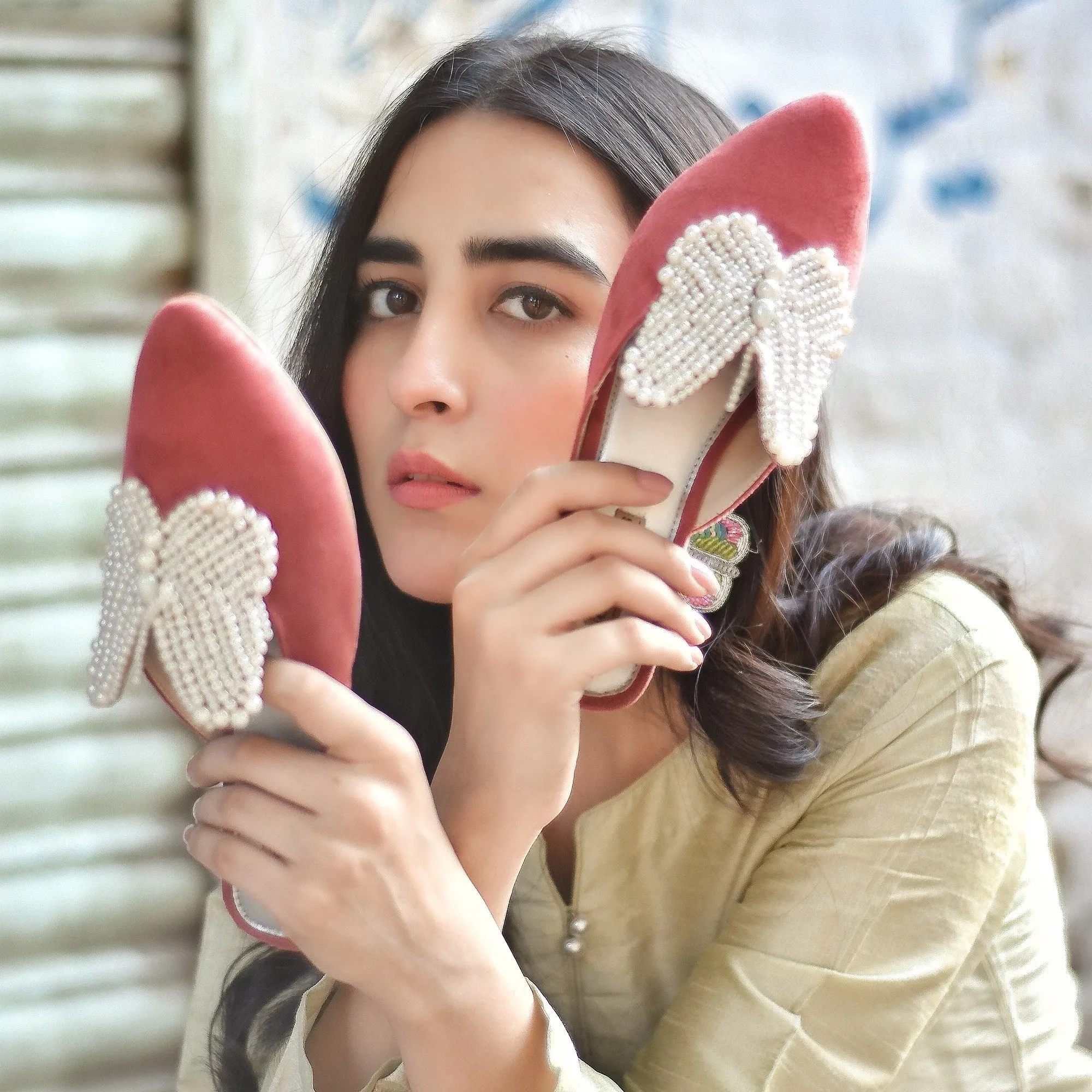 Pearly Butterfly Mule