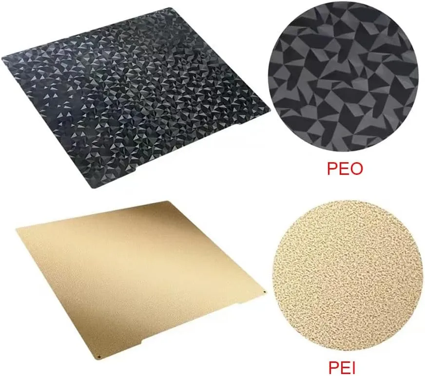 PEI PEO Sheet Spring Steel Flexible Platform for Prusa I3 MK3 MK3S MK3S  MK4 MK2.5S 241x254MM Build Plate Heated Bed One Side Textured PEI and One Side Smooth Board PEO for 3D Printer