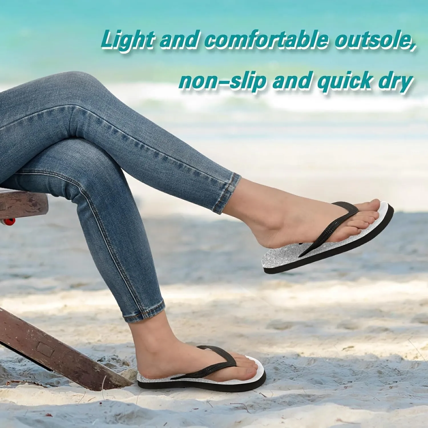 Poeticcity Flip Sandal Men Women Flip Flops for Hotel Spa Home Slippers Bedroom Travel S-XXL