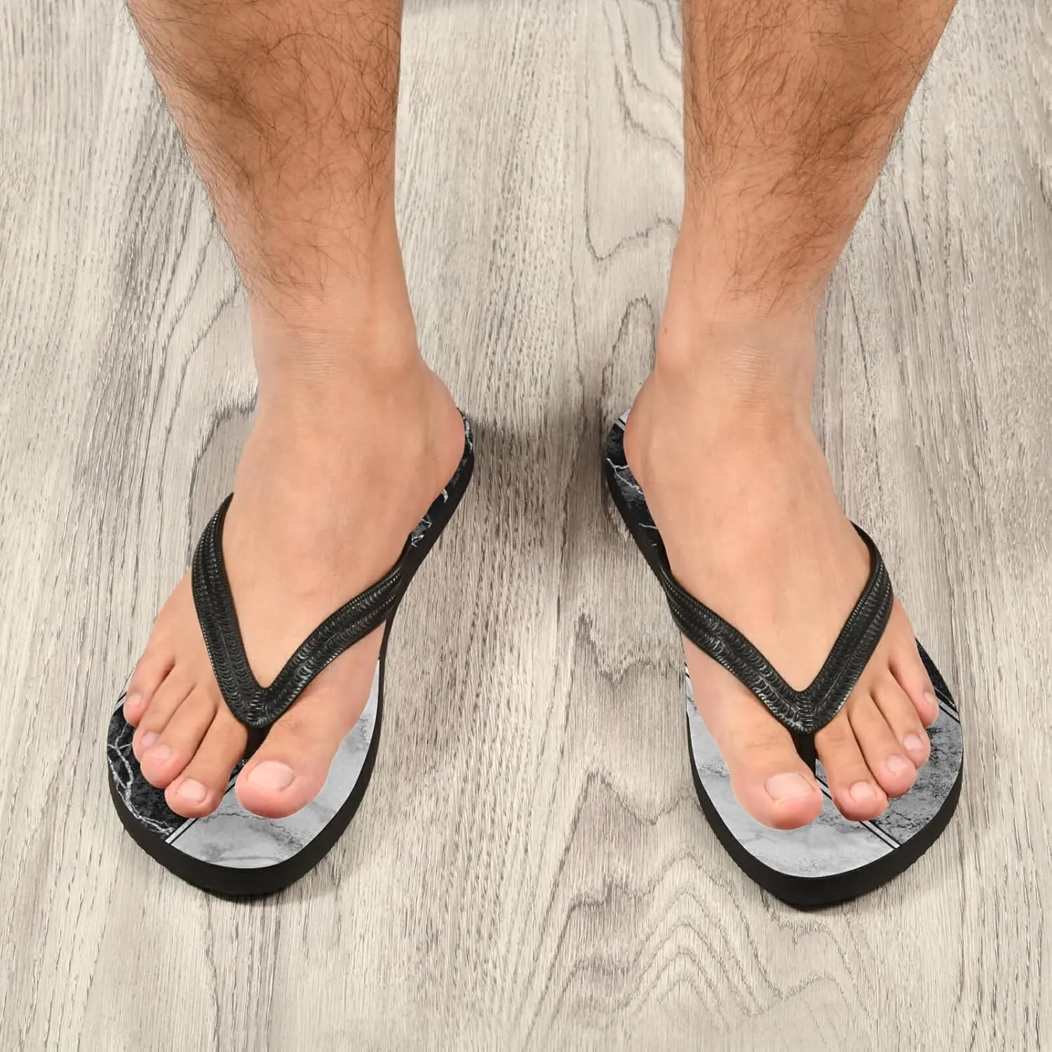 Poeticcity Flip Sandal Men Women Flip Flops for Hotel Spa Home Slippers Bedroom Travel S-XXL