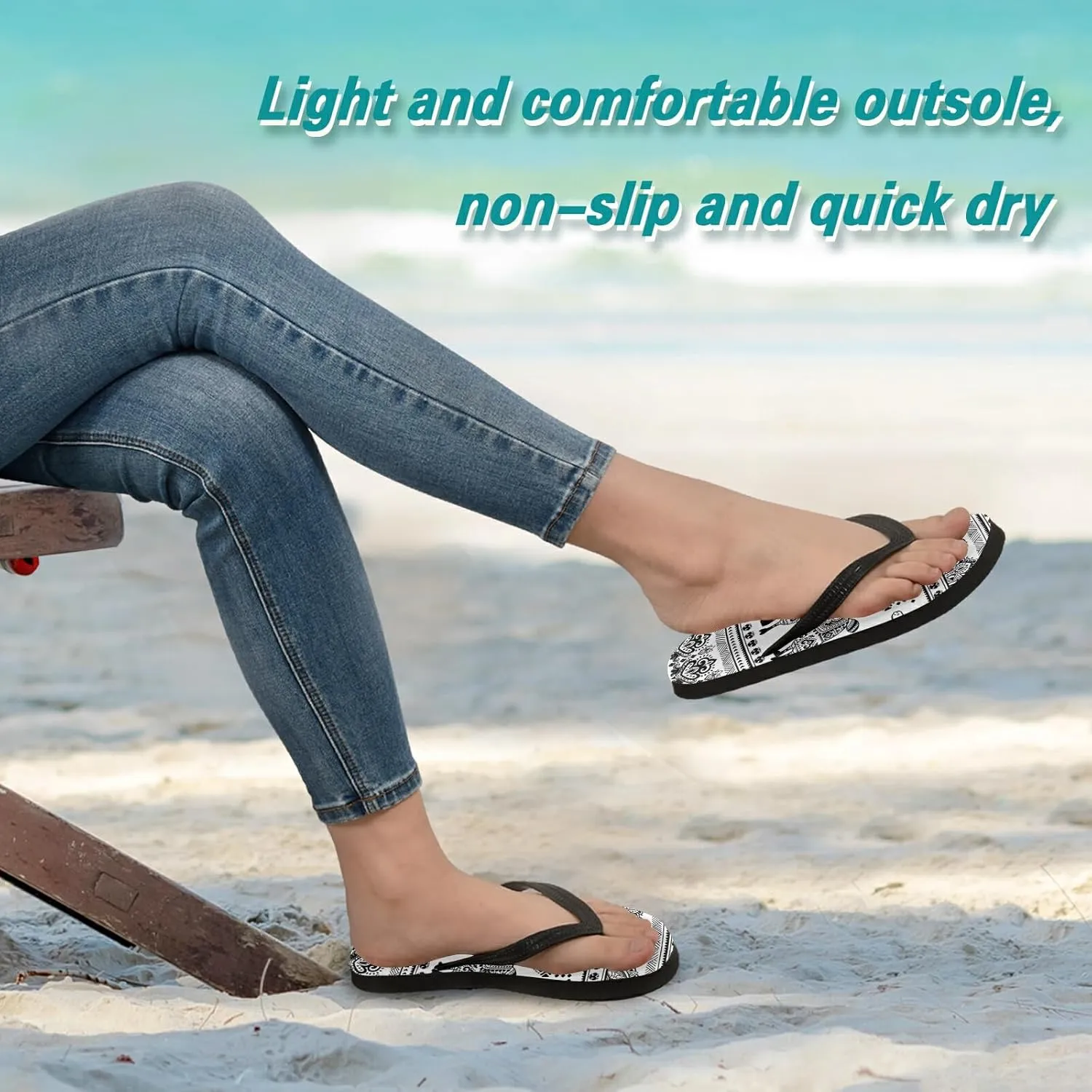 Poeticcity Flip Sandal Men Women Flip Flops for Hotel Spa Home Slippers Bedroom Travel S-XXL