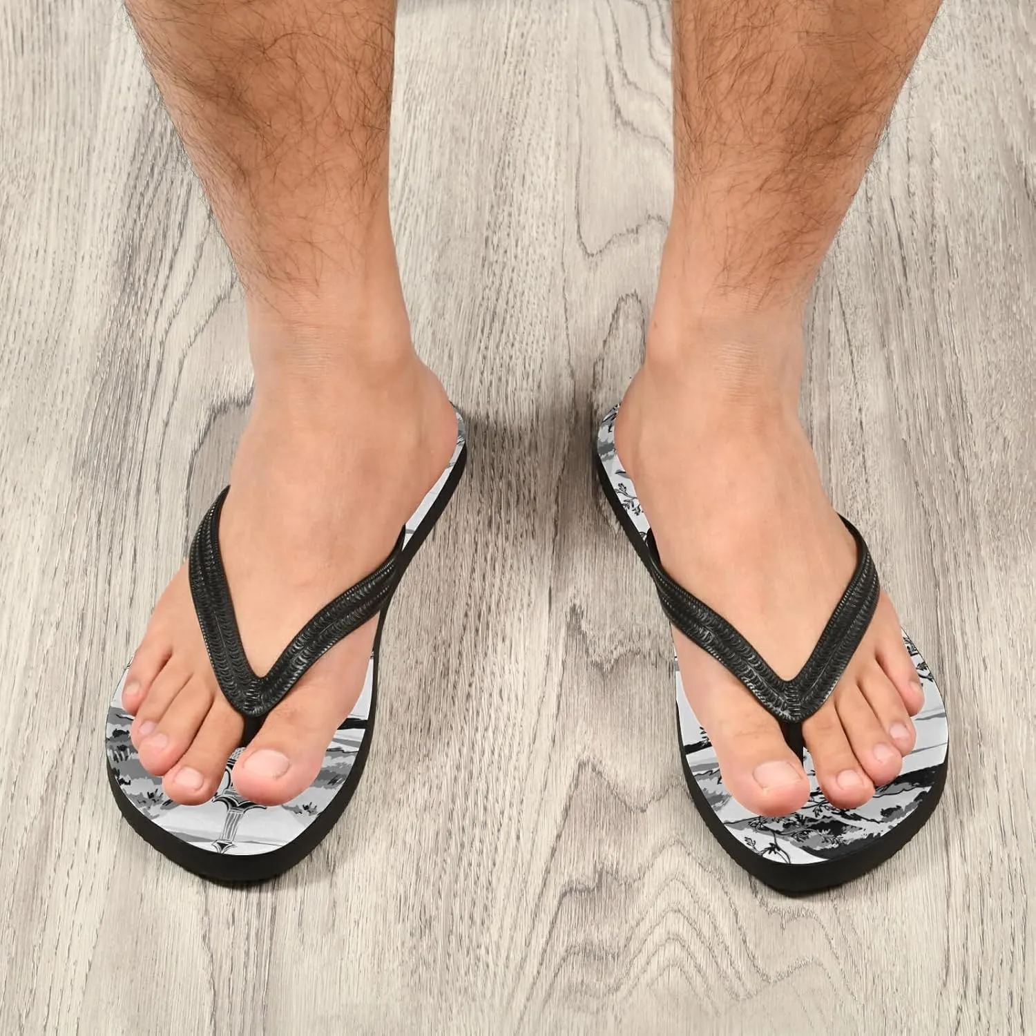 Poeticcity Flip Sandal Men Women Flip Flops for Hotel Spa Home Slippers Bedroom Travel S-XXL
