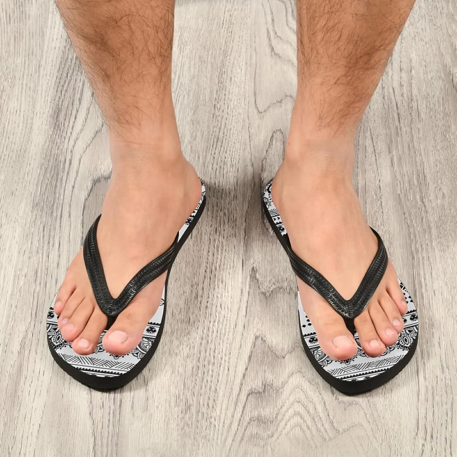 Poeticcity Flip Sandal Men Women Flip Flops for Hotel Spa Home Slippers Bedroom Travel S-XXL