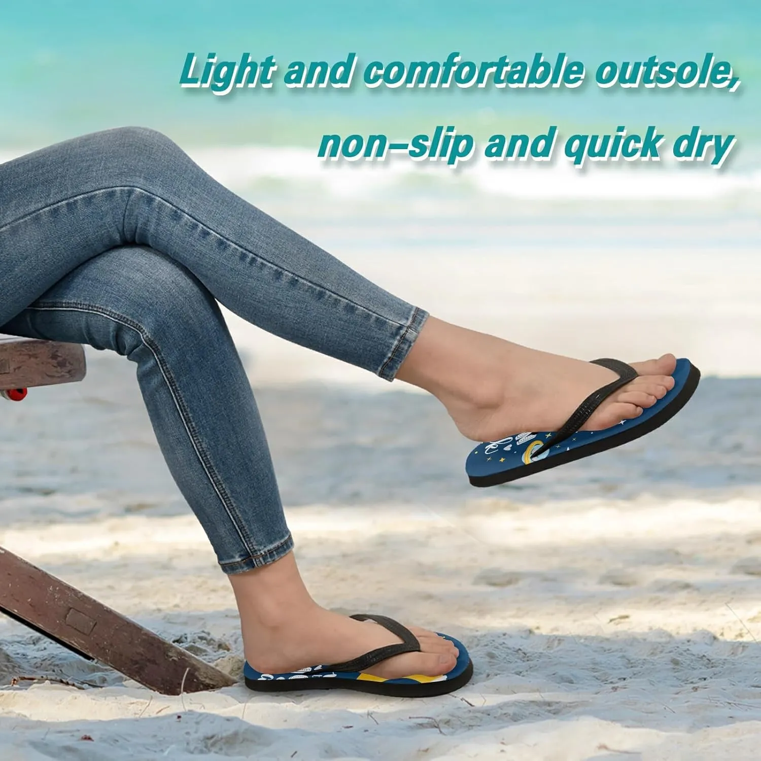 Poeticcity Flip Sandal Men Women Flip Flops for Hotel Spa Home Slippers Bedroom Travel S-XXL