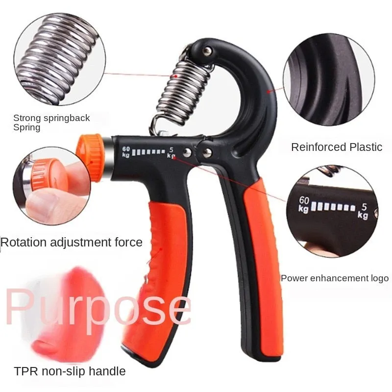 Premium Adjustable Grip Strengthener 5-60KG - Unisex Hand Exerciser & Finger Trainer for Strength Training, Rehabilitation & Fitness - Compact, Portable Hand Grip Tool for Men, Women & Seniors - Durable & Easy to Use