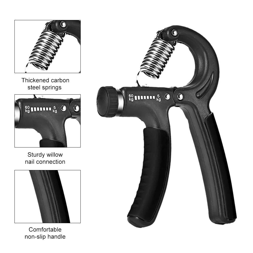 Premium Adjustable Grip Strengthener 5-60KG - Unisex Hand Exerciser & Finger Trainer for Strength Training, Rehabilitation & Fitness - Compact, Portable Hand Grip Tool for Men, Women & Seniors - Durable & Easy to Use
