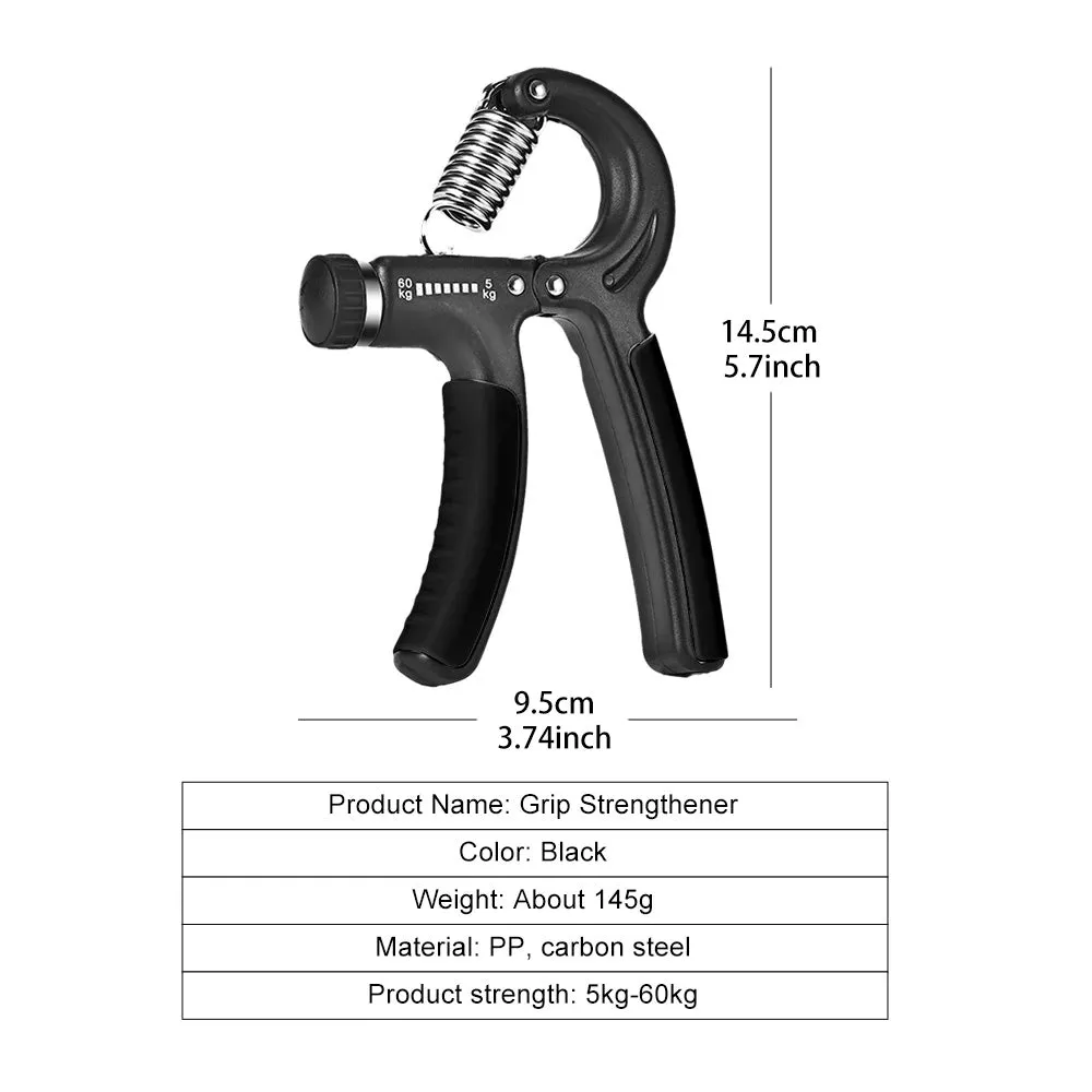 Premium Adjustable Grip Strengthener 5-60KG - Unisex Hand Exerciser & Finger Trainer for Strength Training, Rehabilitation & Fitness - Compact, Portable Hand Grip Tool for Men, Women & Seniors - Durable & Easy to Use