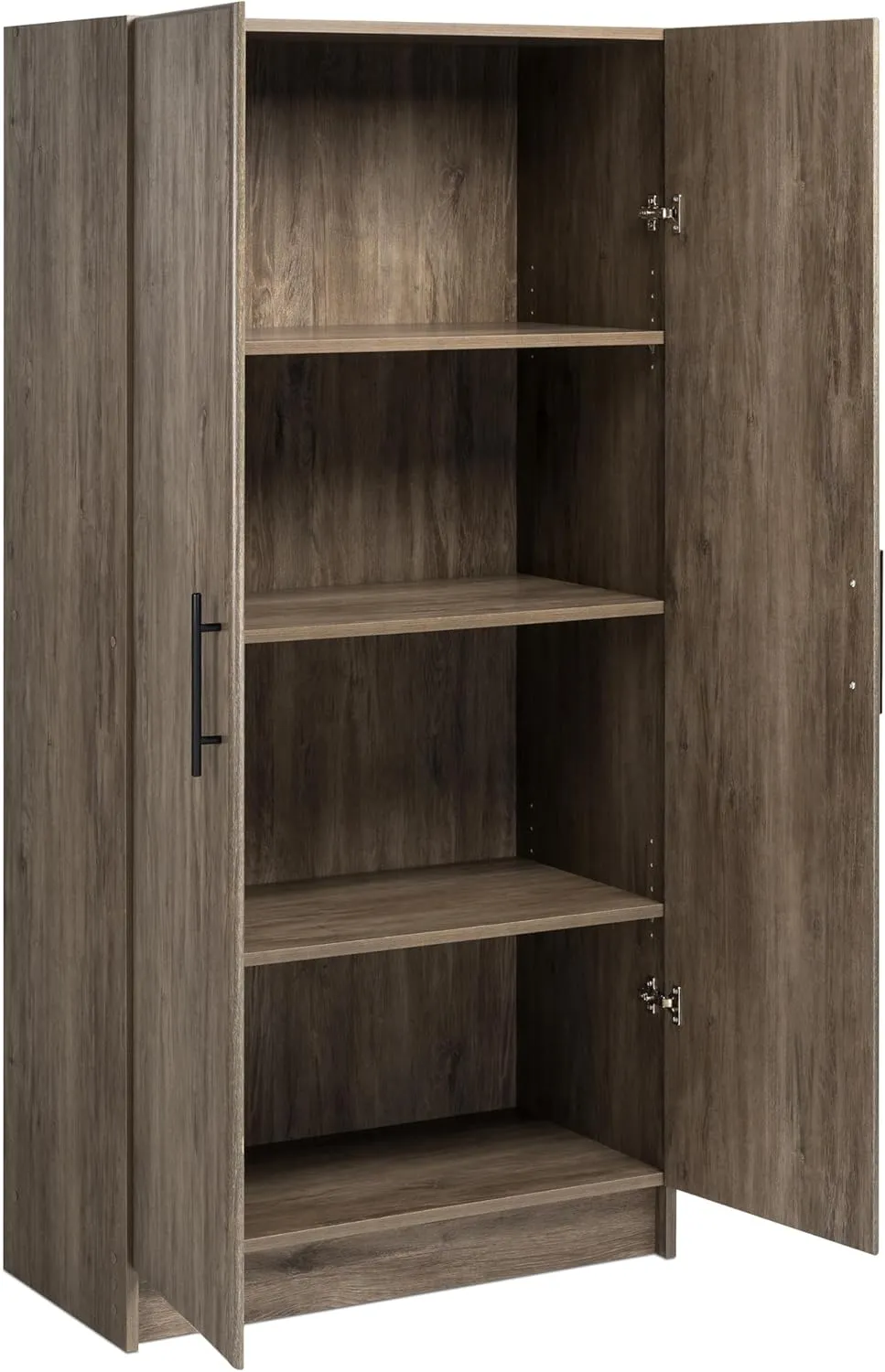 Prepac Elite Tall Garage Storage Cabinet & Pantry Storage Cupboard, 2-Door Freestanding Bathroom or Pantry Cabinet with Adjustable Shelves, 16" D x 32" W x 65" H, Drifted Gray