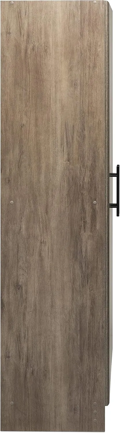 Prepac Elite Tall Garage Storage Cabinet & Pantry Storage Cupboard, 2-Door Freestanding Bathroom or Pantry Cabinet with Adjustable Shelves, 16" D x 32" W x 65" H, Drifted Gray