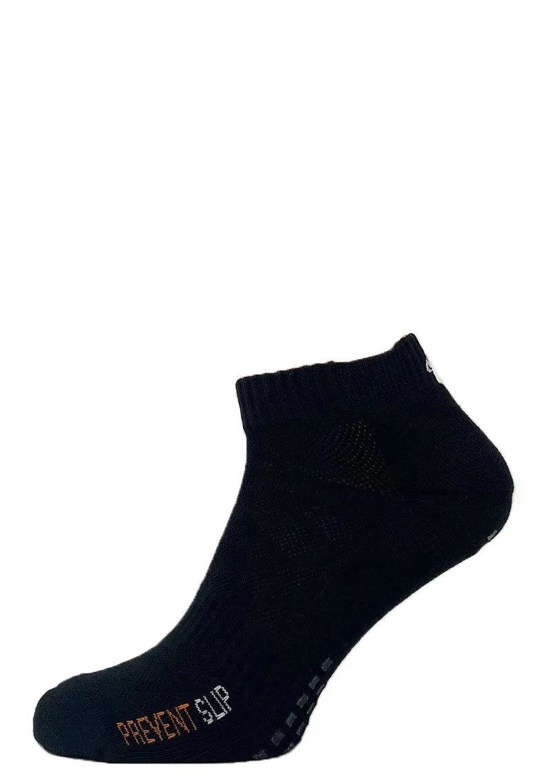 Prevent Slip - Black Non-Slip Performance Trainer Grip Socks