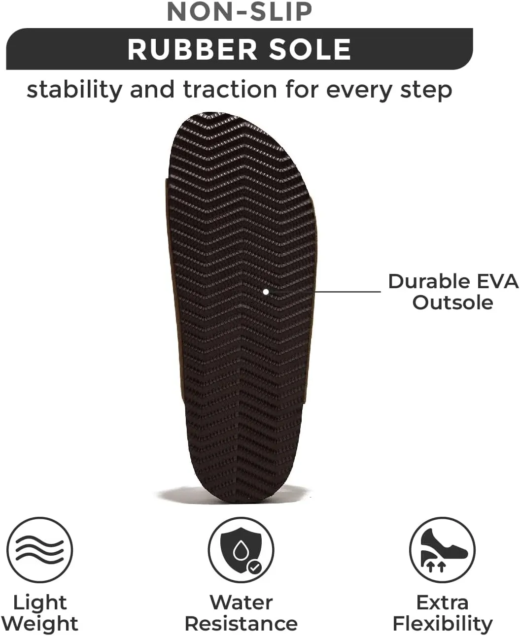 Project Cloud Genuine Leather Mens Sandals with Memory Foam Natural Cork Footbed Slides for Men Footwear - Non-Slip Double-Strap Buckle Summer Sandals (Arizona)