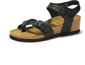 Project Cloud Genuine Leather Womens Sandals Wedge - Wedge Sandals & Slippers - Memory Foam Women Footwear Beach Essentials, Non-Slip Sandals for Women 2025