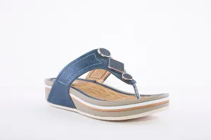 PROPET - WW1500 GLITTER TOE-POST MULE - NAVY