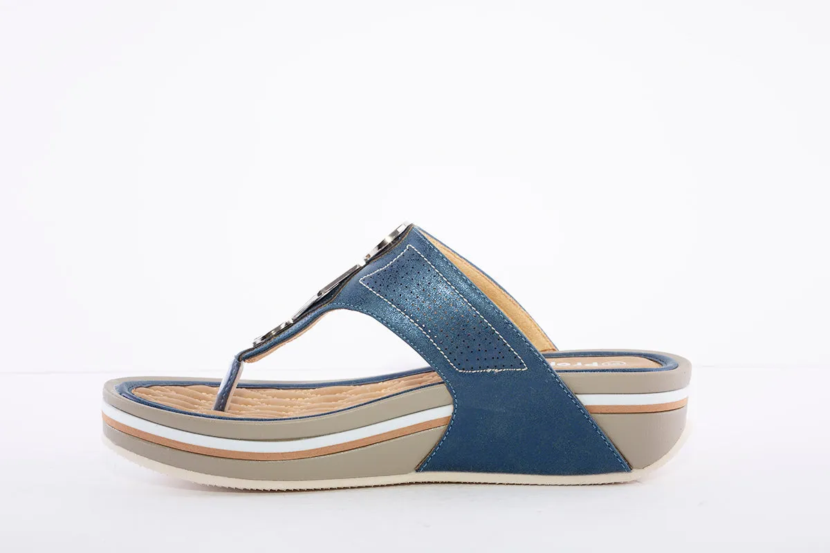 PROPET - WW1500 GLITTER TOE-POST MULE - NAVY