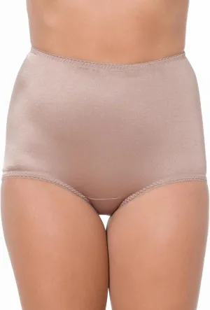 Rago 511 Light Shaping Brief | Size Sm - 14XL | Made in USA | High-Rise, Tummy Control, No Show Seams, Cotton Crotch