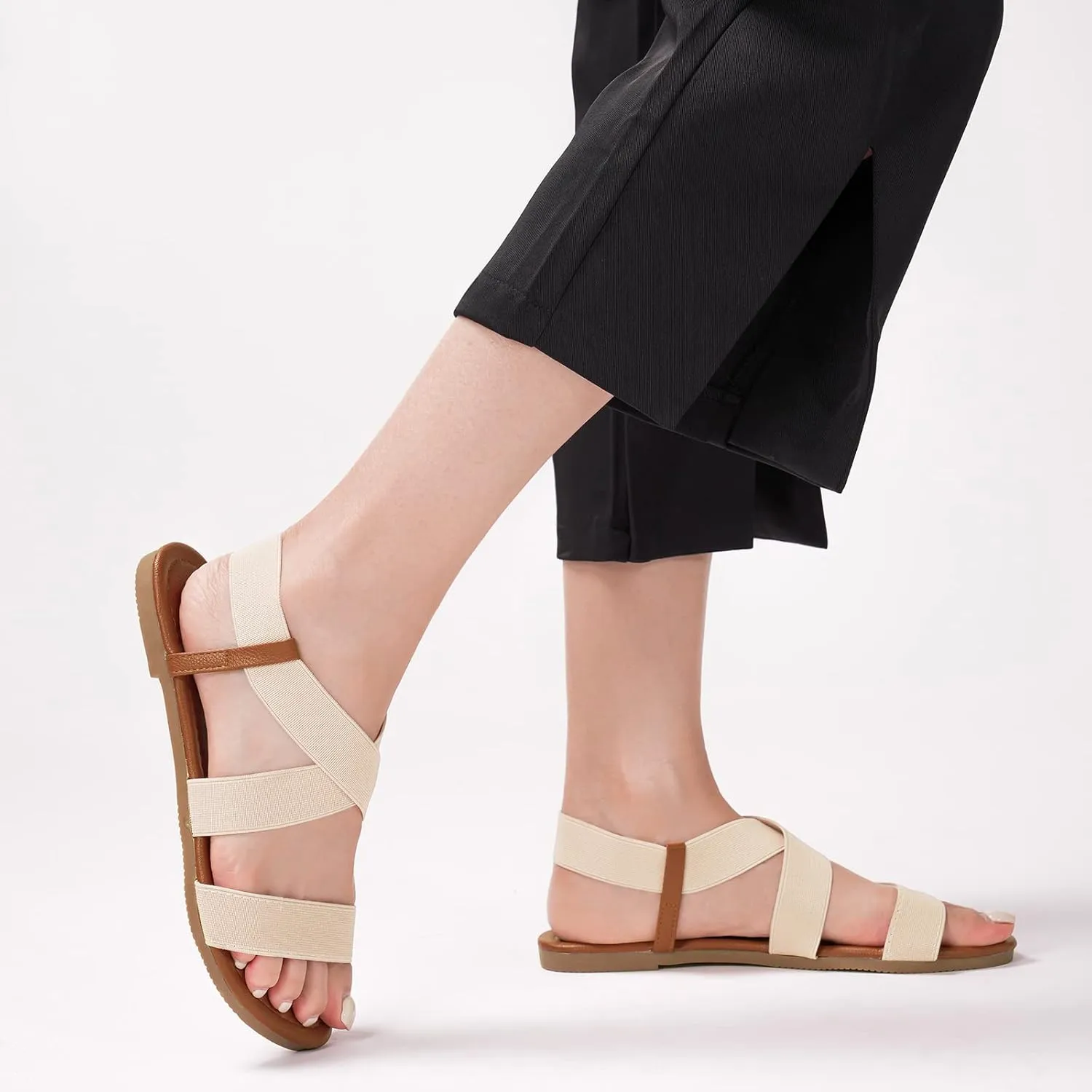 Rekayla Flat Elastic Sandals for Women