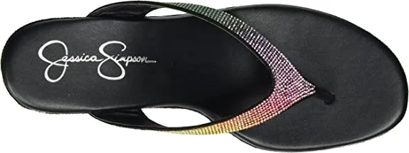 Rhinestone Jessica Flop Simpson Wide selection Stilla Wedge Worldwide shipping Sandals Flip Rainbow Thong Platform