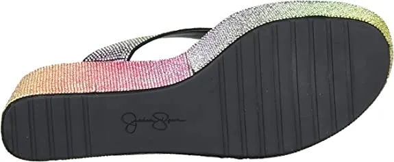 Rhinestone Jessica Flop Simpson Wide selection Stilla Wedge Worldwide shipping Sandals Flip Rainbow Thong Platform