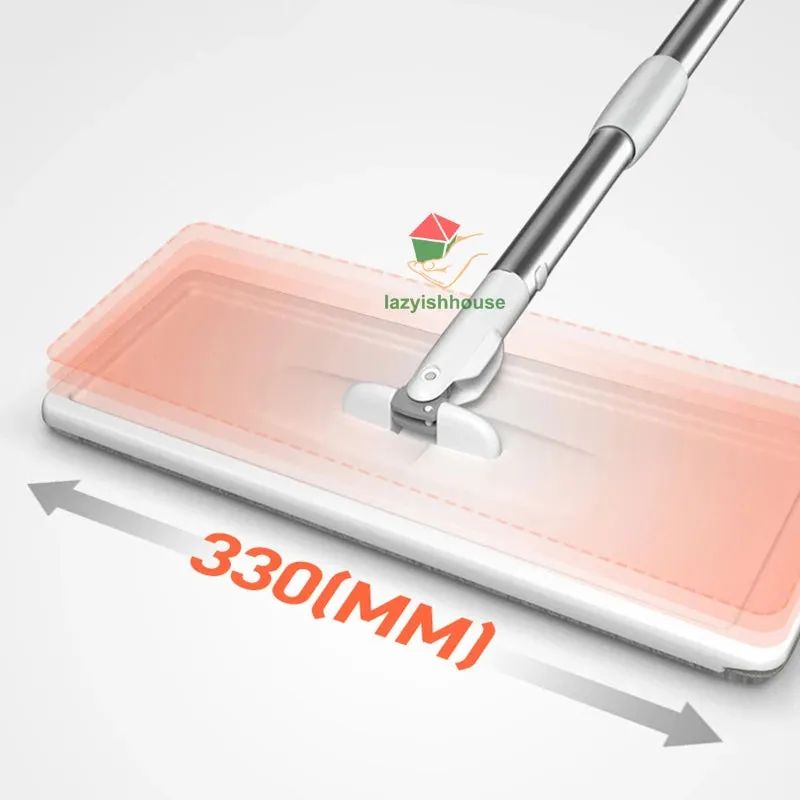 Rotating Flat Mop with Bucket for Easy Floor Cleaning