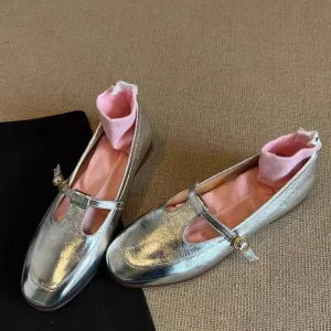 Round Toe Flat Slip-Ons