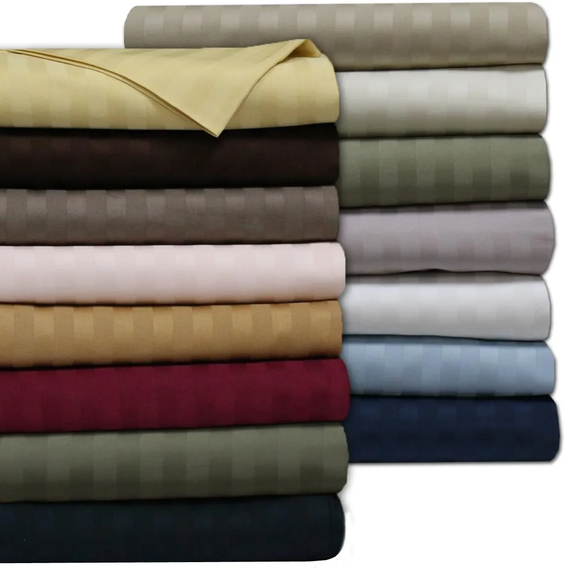 Royal Tradition Damask Striped 650 Thread Count Cotton Blend Top-Split-King Sheet Set for Adjustable Beds (White) Wrinkle Resistant Flex Head Bed Sheets