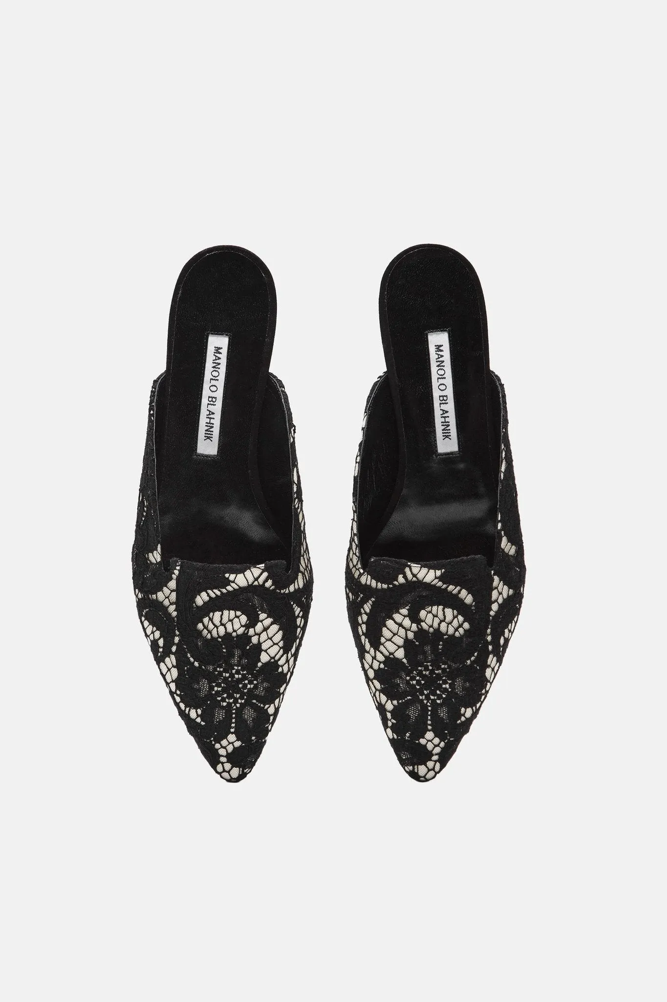 Ruby Mule - Black Marescot Lace