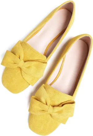 SAILING LU Womens Bowknot Pointed Toe Shoes Comfortable Ballet Flats Slip on Loafers Dressy Flats for Party