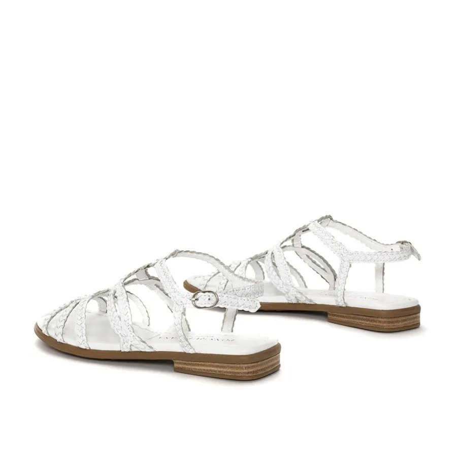 SANDALIA PLANA TINA BLANCO
