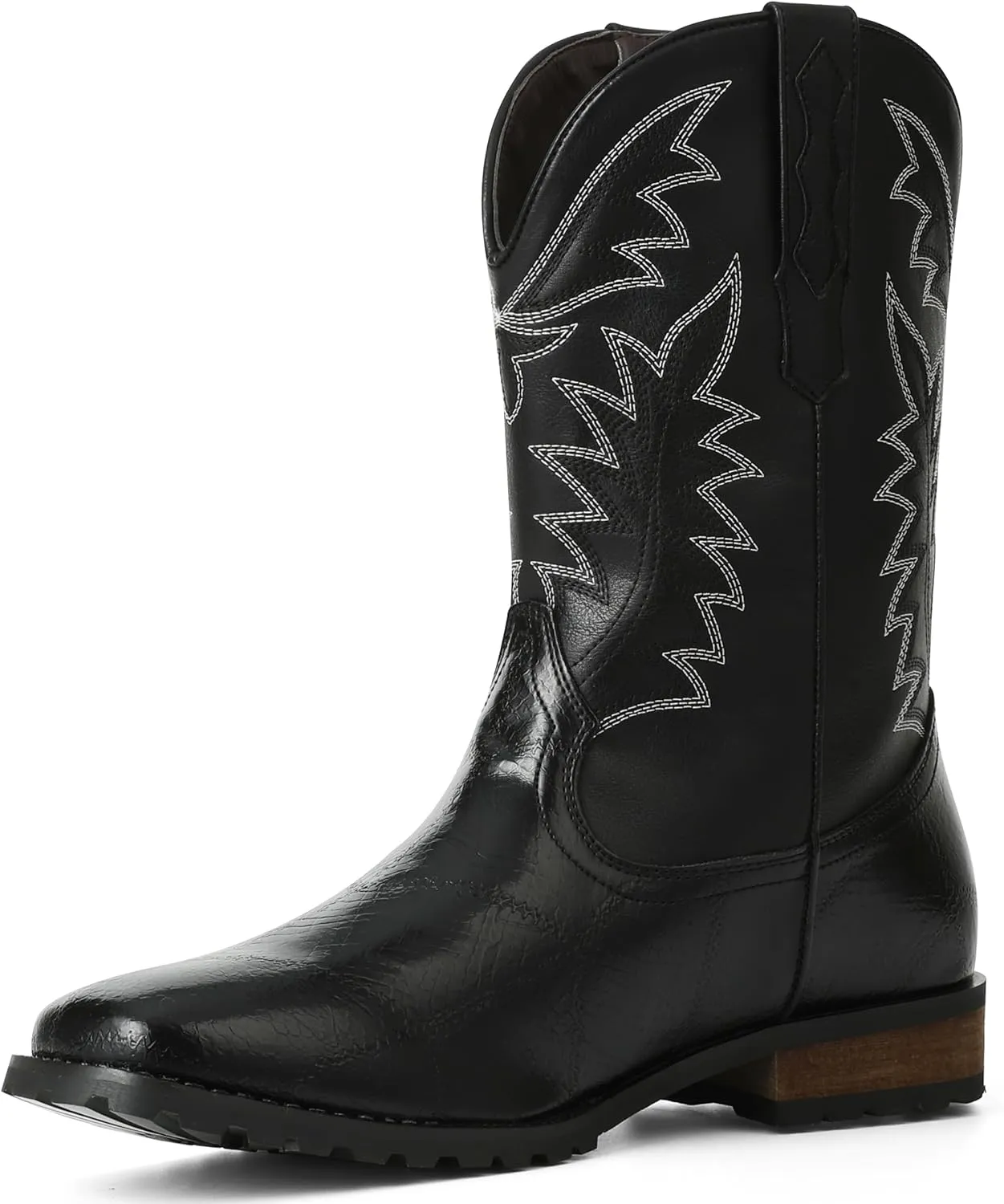 SaraIris Mens Brown Cowboy Western Working Round Toe Pull On Cowgirl Boots