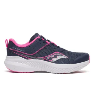 Saucony Kinvara - KIds Lace Trainer in Navy/Pink
