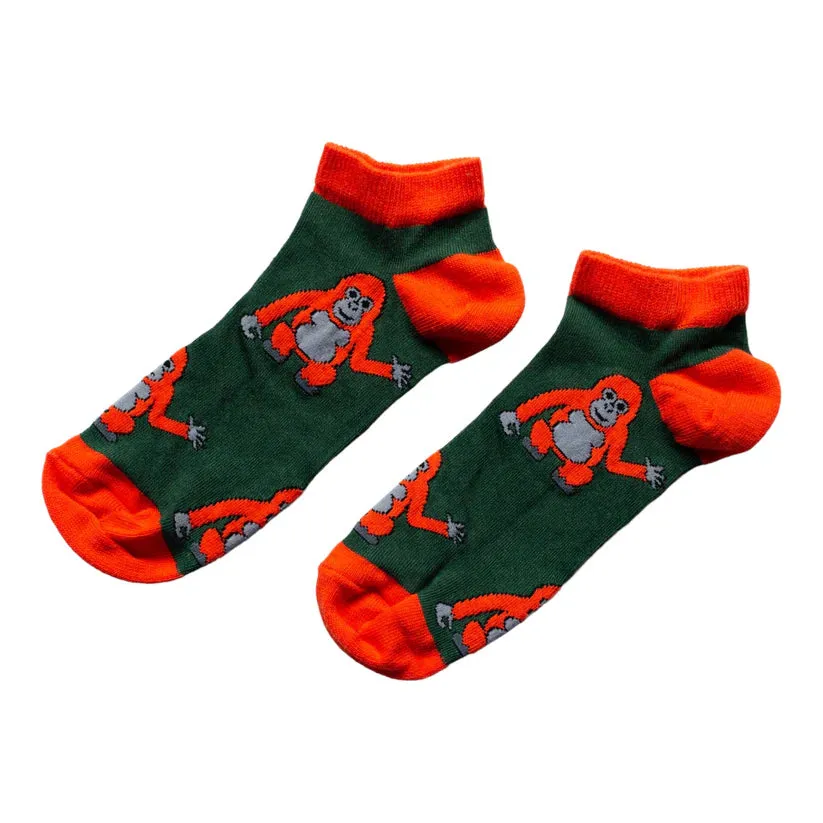 Save the Orangutans Bamboo Trainer Socks by Bare Kind