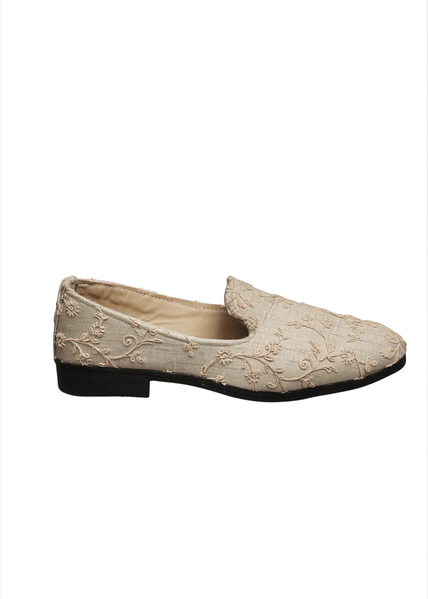 Sea Green Shimmer Embroidery Loafer Mens Shoes