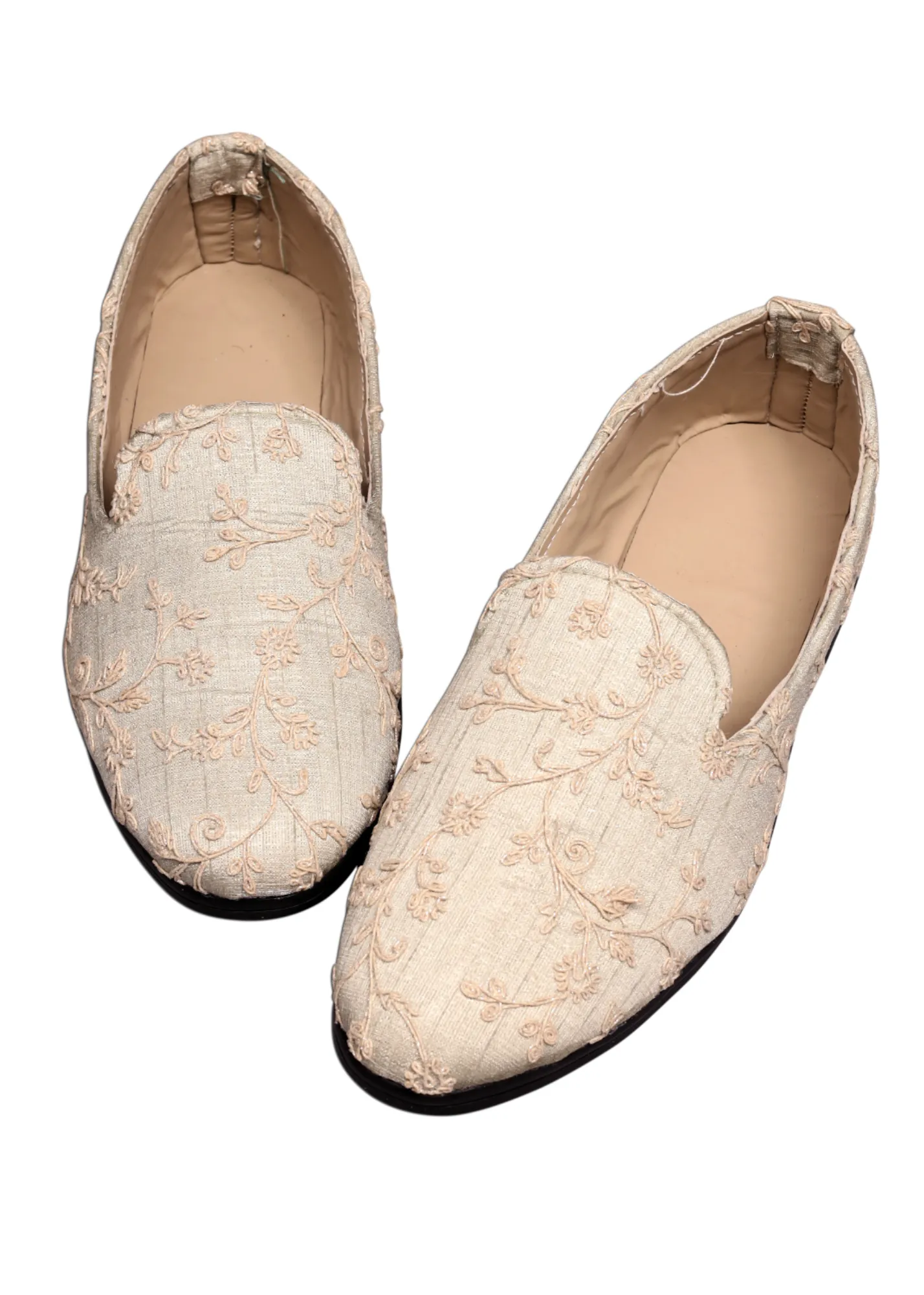 Sea Green Shimmer Embroidery Loafer Mens Shoes